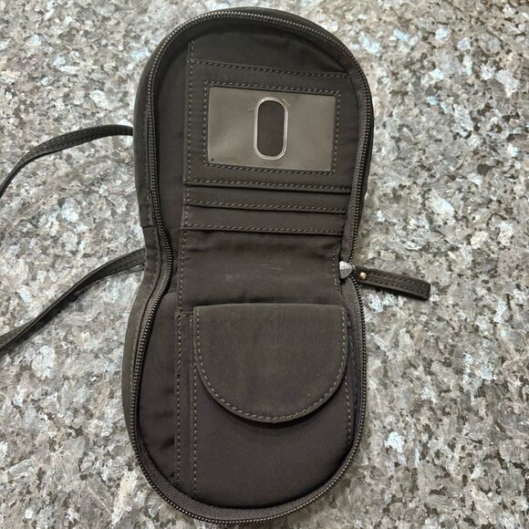 Vera Bradley Quilted Mini Crossbody Wallet Purse – Black – Compact Travel Organi - Picture 2 of 8